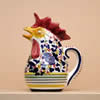 Italian ceramic rooster pitcher