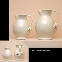 White Italian ceramic pitcher
